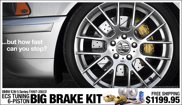 E39 Non-M 5 Series ECS 6-Piston Front Big Brake Kit