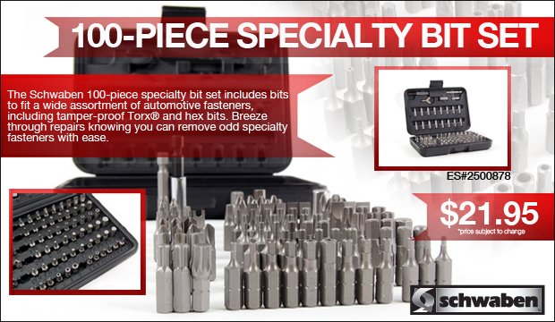 Schwaben 100 Piece Specialty Bit Set