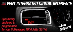 P3 Cars Vent Integrated Digital Interface - MKVI Jetta