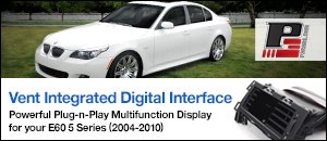 P3 Cars Vent Integrated Digital Interface - BMW E60