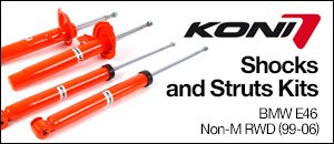 BMW E46 Non-M RWD Koni Shocks Struts Kits