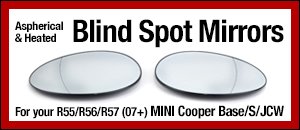 R55/R56/R57 MINI Aspherical Heated Blind Spot Mirrors