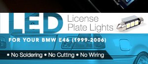 BMW E46 LED License Plate Light Kit