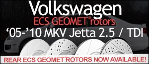 Volkswagen MKV Jetta 2.5L/TDI ECS GEOMETreg; Coated Rotors