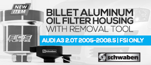 Audi A3 2.0t FSI Billet Aluminum Oil Filter Housing