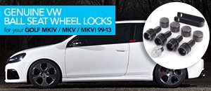 VW Golf Ball Set Wheel Locks