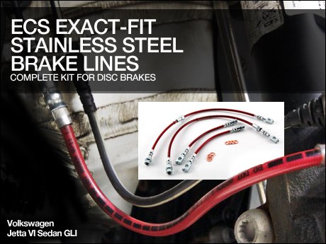 ECS ExactFit Brake Lines MKVI Jetta Sedan GLI New pads check