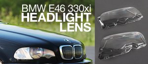 BMW E46 4-Door Headlight Lens - 330xi